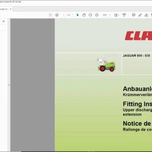 claas Forage Harvesters JAGUAR 900 - 830 Upper discharge chute extension Fitting Instructions Manual_DE_EN_FR - PDF DOWNLOAD
