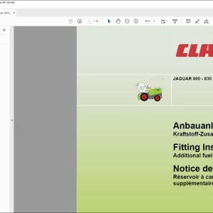 claas Forage Harvesters JAGUAR 900–830 Additional fuel tank Fitting Instructions Manual_DE_EN_FR - PDF DOWNLOAD
