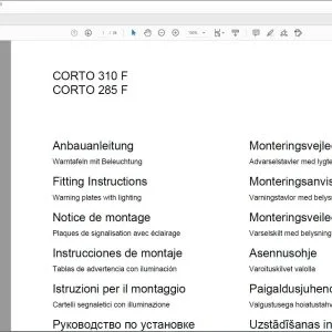 claas Mower CORTO 310 F 285 F Warning plates with lighting Fitting Instructions Manual_DE_EN_FR_ES_IT_RU -  PDF DOWNLOAD
