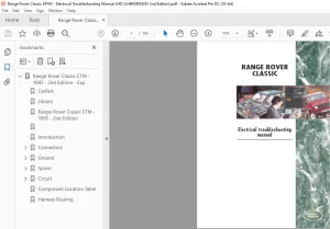 1995 Range Rover Classic Electrical Troubleshooting Manual - PDF DOWNLOAD