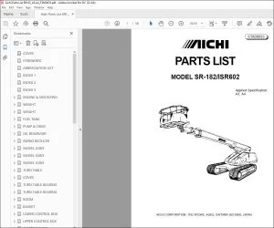 Aichi 182ISR602 PARTS LIST MANUAL STA00033 - PDF DOWNLOAD