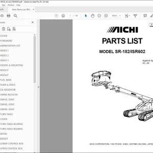 Aichi 182ISR602 PARTS LIST MANUAL STA00033 - PDF DOWNLOAD
