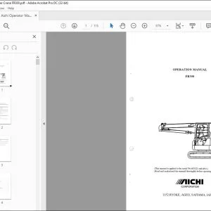 Aichi FR300 OPERATION MANUAL FS-241BS - PDF DOWNLOAD