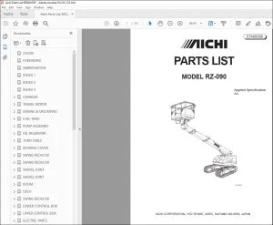 Aichi RZ-090 PARTS LIST Manual STA00008 - PDF DOWNLOAD