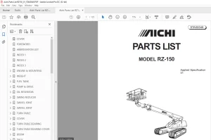 Aichi RZ-150 PARTS LIST MANUAL STA00049 - PDF DOWNLOAD
