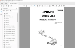 Aichi RZ-150IRZ500  PARTS LIST MANUAL PA00042 - PDF DOWNLOAD