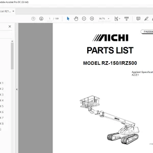 Aichi RZ-150IRZ500  PARTS LIST MANUAL PA00042 - PDF DOWNLOAD