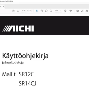 Aichi SP12C SP14CJ Käyttöohjekirja ja huoltotietoja Mallit MANUAL - PDF DOWNLOAD