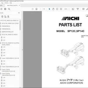 Aichi SP12C,SP14C PARTS LIST MANUAL PA00133A - PDF DOWNLOAD