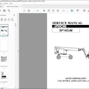 Aichi SP14DJM SERVICE MANUAL SSJ00076 - PDF DOWNLOAD