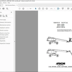 Aichi SP18A -ISP60 SP21A-ISP70 SP21AJ-ISP70J SERVICE MANUAL SME- 124B - PDF DOWNLOAD