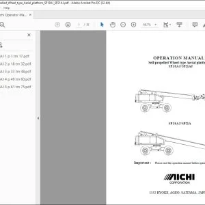 Aichi SP18AJ-SP21AJ OPERATION MANUAL FS-287AS - PDF DOWNLOAD