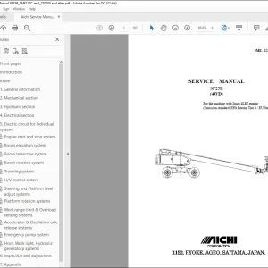 Aichi SP25B(4WD) SERVICE MANUAL SME - 127C - PDF DOWNLOAD