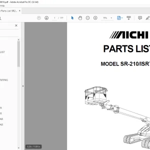 Aichi SR-210ISR700 PARTS LIST MANUAL PA00010 - PDF DOWNLOAD