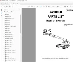 Aichi SR-210ISR700 PARTS LIST MANUAL STA00034 - PDF DOWNLOAD