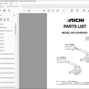 Aichi SR123ISR403 PARTS LIST MANUAL PA00041A - PDF DOWNLOAD