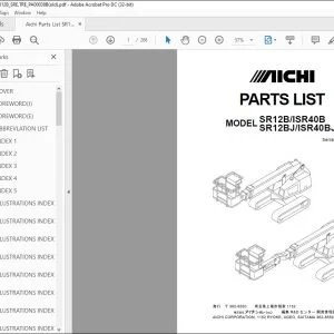 Aichi SR12B ISR40B SR12BJ ISR40BJ PARTS LIST MANUAL PA00038B - PDF DOWNLOAD