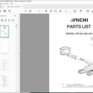 Aichi SR182ISR-602 PARTS LIST MANUAL STA00015 - PDF DOWNLOAD