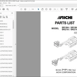 Aichi SR18A SR18AJ SR21A SR21AJ PARTS LIST MANUAL PA00112A - PDF DOWNLOAD