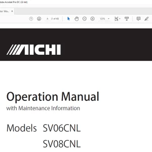 Aichi SV06CNL SV08CNL OPERATION MANUAL - PDF DOWNLOAD