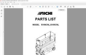 Aichi SV06CNL,SV08CNL PARTS LIST MANUAL PG00136 - PDF DOWNLOAD