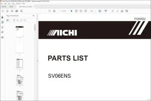 Aichi SV06ENS PARTS LIST MANUAL PG00502 - PDF DOWNLOAD