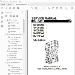 Aichi SV06ENS SV06ENL SV08ENL SV08EWL SV10EWL SERVICE MANUAL SSJ00066 - PDF DOWNLOAD
