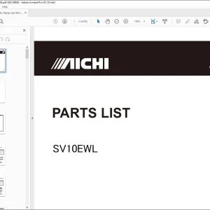 Aichi SV10EWL PARTS LIST MANUAL PG00506 - PDF DOWNLOAD