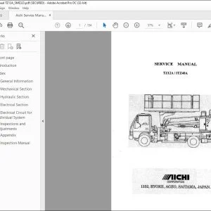 Aichi TZ12A ITZ12A SERVICE MANUAL SME-323 - PDF DOWNLOAD