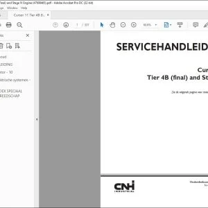 CNH Cursor 11 Tier 4B (final) & Stage IV Motor SERVICEHANDLEIDING 47608465 - PDF DOWNLOAD