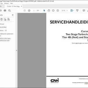 CNH Cursor® 13 Two Stage Turbocharger Tier 4B (final) and Stage IV Motor SERVICEHANDLEIDING 47870001 - PDF DOWNLOAD