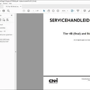 CNH F5 Tier 4B (final) and Stage IV Motor SERVICEHANDLEIDING 47730924 - PDF DOWNLOAD