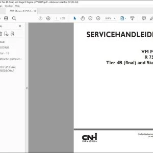 CNH VM Motori R 753 IE4 Tier 4B (final) and Stage IV Motor SERVICEHANDLEIDING 47730967 - PDF DOWNLOAD