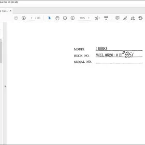 Linkbelt 1600Q EXCAVATOR SHOP MANUAL WEL0620-0 E(851) - PDF DOWNLOAD