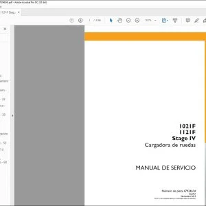 Case 1021F 1121F Stage IV Cargadora de ruedas Manual de Servicio 47924634 - PDF DOWNLOAD