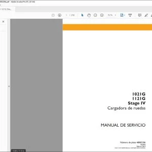 Case 1021G 1121G Stage IV Cargadora de ruedas Manual de Servicio 48082206 - PDF DOWNLOAD
