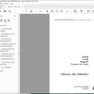 Case 1021G 1121G Stage IV Cargadora de ruedas Manual del operario 47932638 - PDF DOWNLOAD