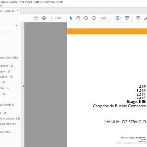 Case 21F 121F 221F 321F Stage IIIB Cargador de Ruedas Compacto Manual de Servicio 47768540C - PDF DOWNLOAD