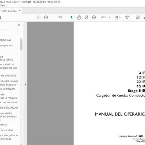 Case 21F 121F 221F 321F Stage IIIB Cargador de Ruedas Compacto Manual del Operario 51443219 - PDF DOWNLOAD