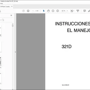 Case 321D Wheel Loader Instrucciones Para El Manejo 6-27902 - PDF DOWNLOAD