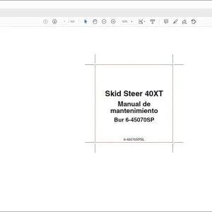 Case 40XT Skid Steer Manual de mantenimiento 6-45070SP - PDF DOWNLOAD