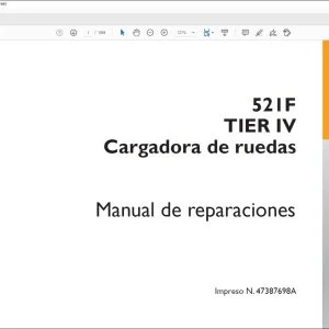 Case 521F TIER IV Cargadora de ruedas Manual de reparaciones 47387698A - PDF DOWNLOAD