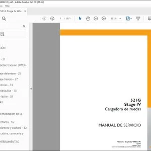 Case 521G Stage IV Cargadora de Ruedas Manual de Servicio 48082191 - PDF DOWNLOAD