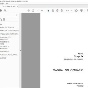 Case 521G Stage IV Cargadora de Ruedas Manual del Operario 47932152 - PDF DOWNLOAD