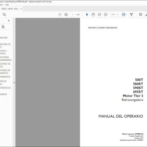 Case 580T 580ST 590ST 695ST Motor Tier 3 Retrocargadora Manual Del Operario 47900124 - PDF DOWNLOAD