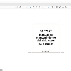 Case 60 70XT Skid Steer Manual de mantenimiento 6-45720SP - PDF DOWNLOAD