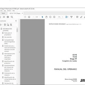 Case 621G 721G Stage IV Cargadora de ruedas Manual del Operario 51575981 - PDF DOWNLOAD
