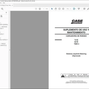 Case 721E 821E TIER 3 CARGADORA DE RUEDAS SUPLEMENTO DE USO Y MANTENIMIENTO 84186676A - PDF DOWNLOAD