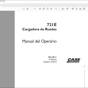 Case 721E Cargadora de Ruedas Manual del Operário 75314511 - PDF DOWNLOAD