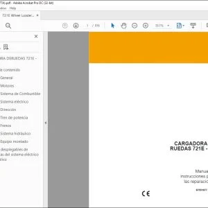 Case 721E - EU Cargadora de Ruedas Manual de instrucciones para las reparaciones 87551877A - PDF DOWNLOAD